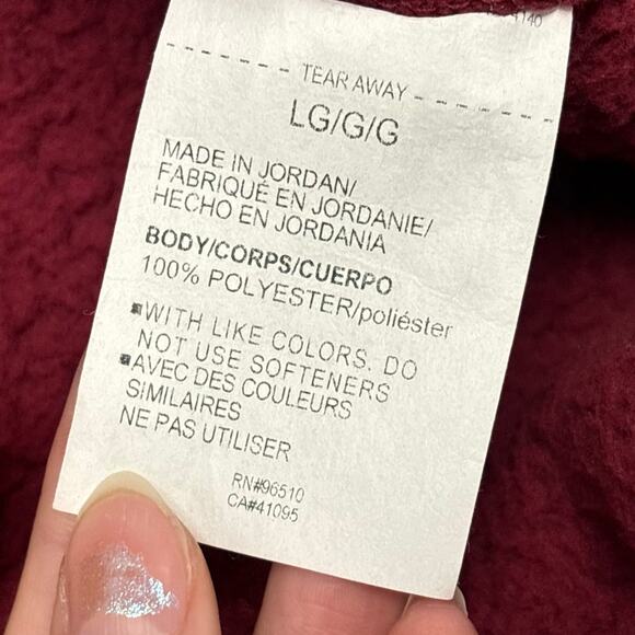 Under Armour UA Sherpa Fleece Red Womens L Teddy Pullover 1/4 Zip Comfort Jacket - Picture 5 of 9